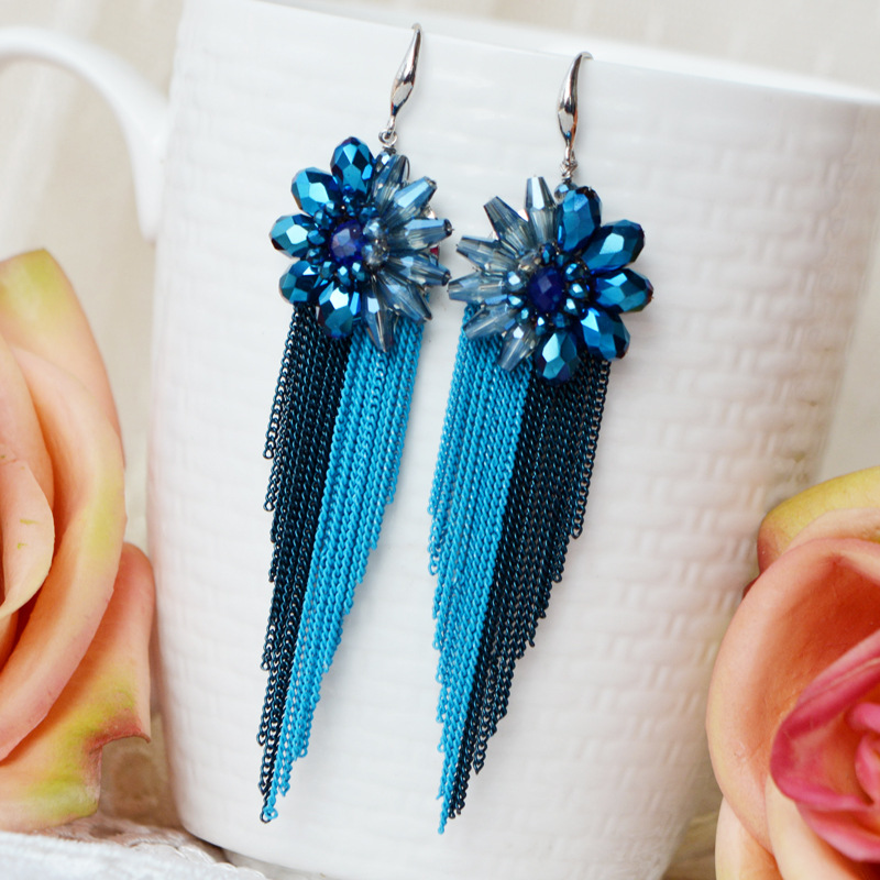Tassel Earrings Boho - Orecchini con perline di riso Nappe