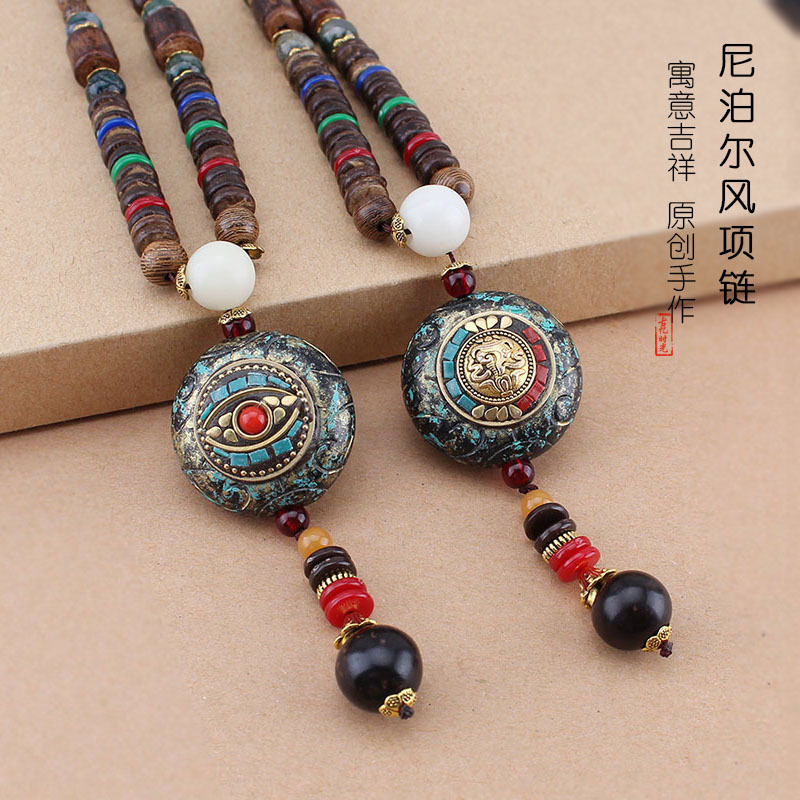 Women Accessories Nepal - Nepal ciondolo maglione catena di legno