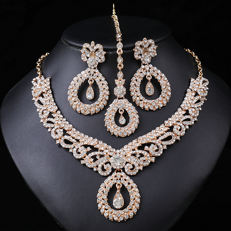 Women Jewelry Accessories For Black Dress - Orecchini di cristallo geometrici Color oro
