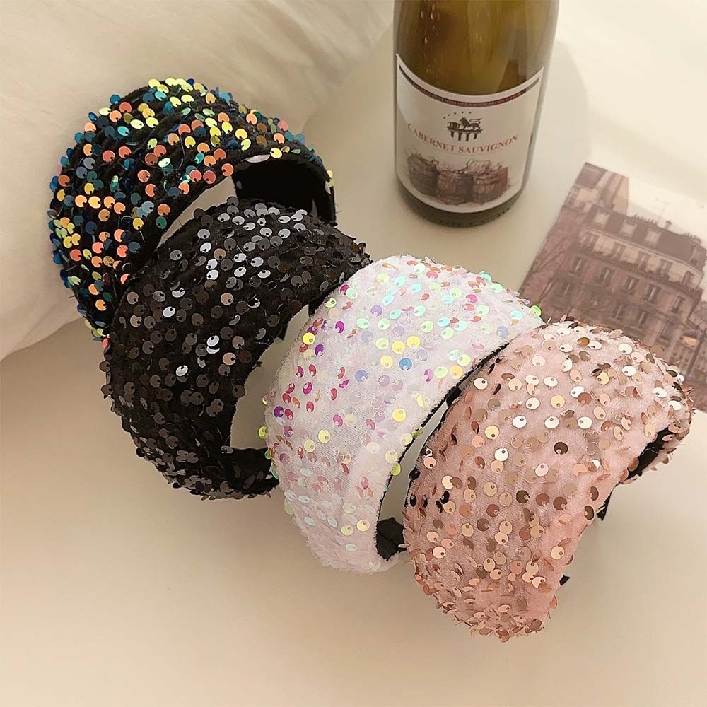 Women'S Accessories Gift Ideas - Nuova ampia fascia glitterata per le