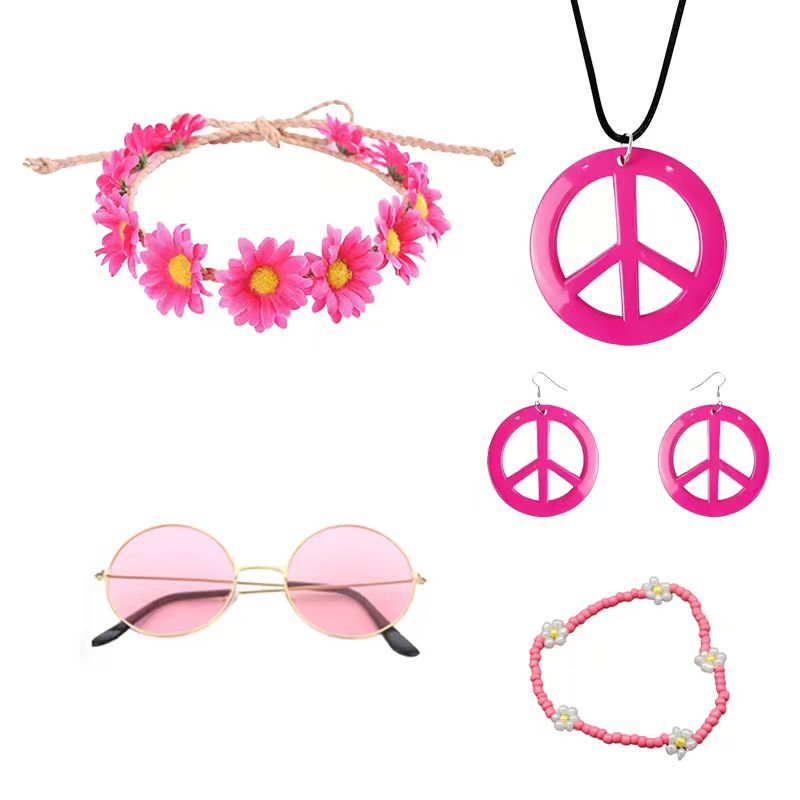 Women'S Accessories In The 60S - Set di Accessori per Costume Hippie