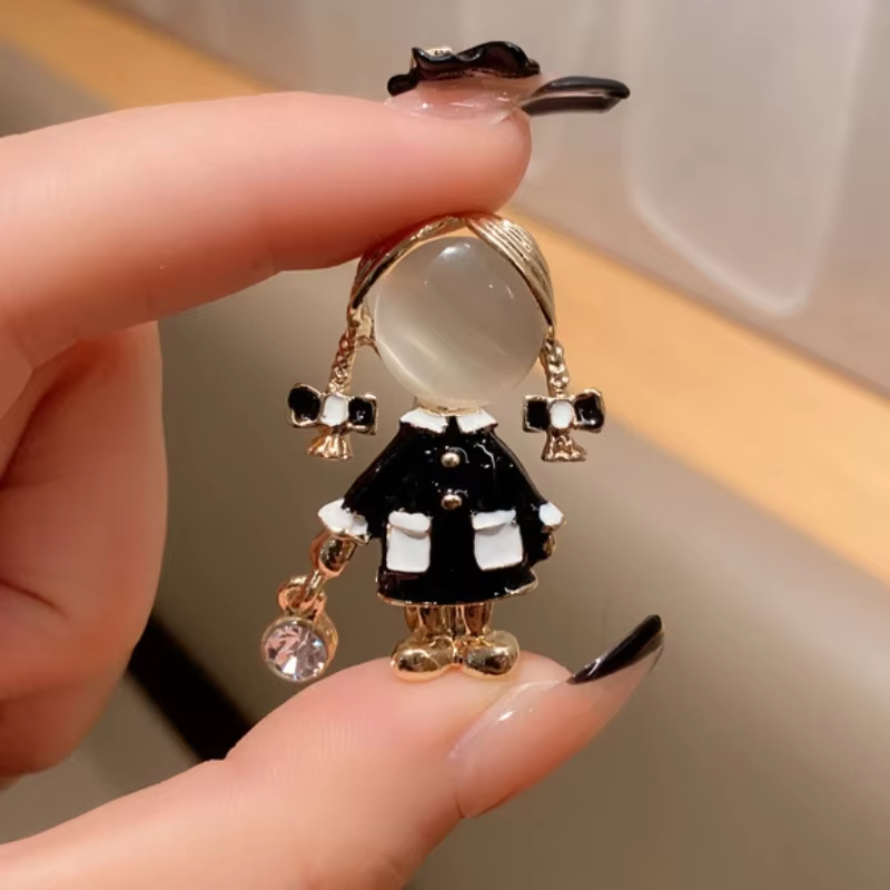 Women Jewelry Accessories For Black Dress - Raffinate e Graziose Spille Nere Smaltate