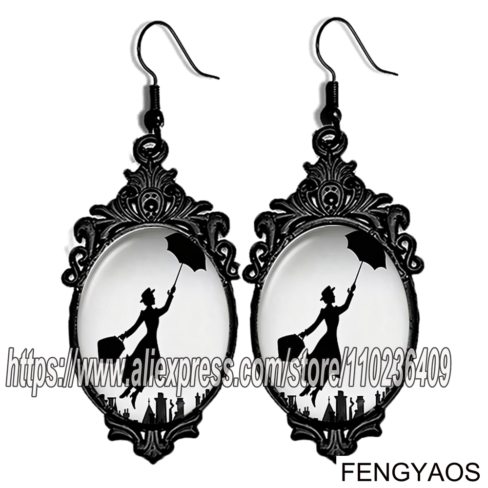 Women Jewelry Accessories For Black Dress - Nuovi orecchini pendenti neri Mary Poppins