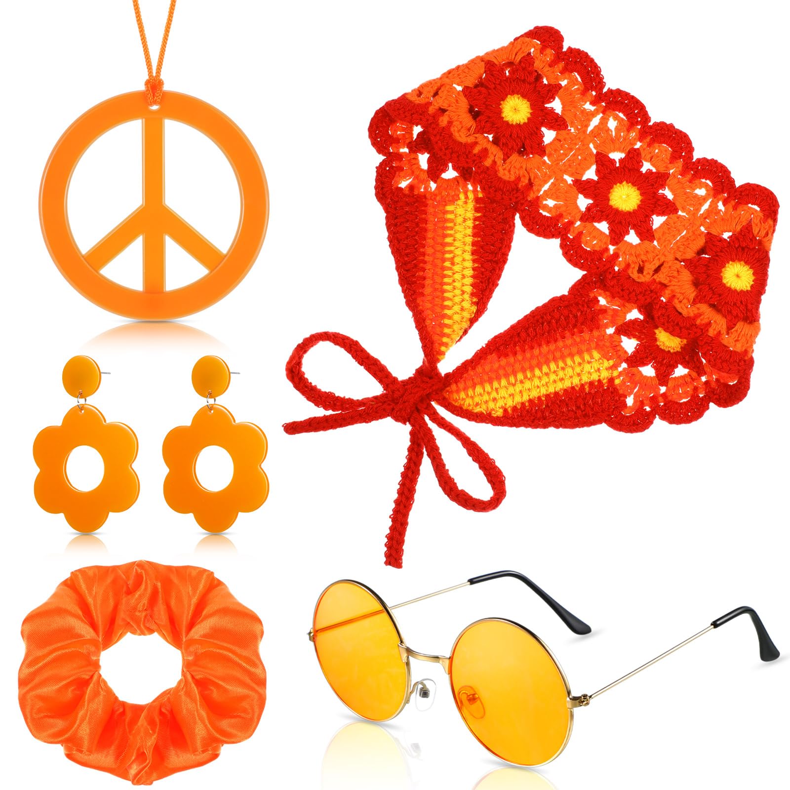Women'S Accessories In The 60S - Set di 5 Accessori Hippie Anni
