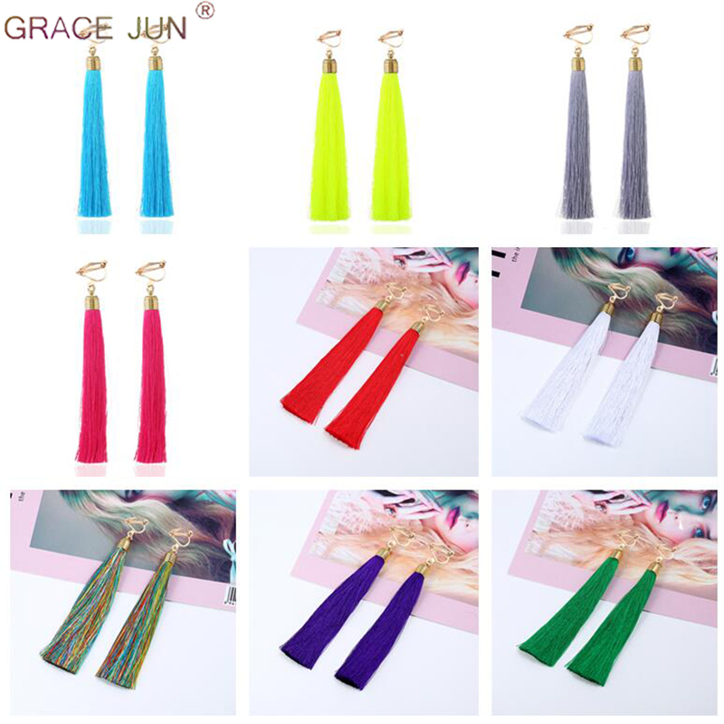 Tassel Earrings Boho - 12 cm & 5.1 ''Lungo Nappa