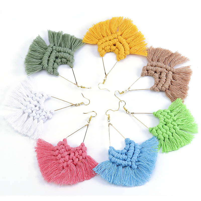 Tassel Earrings Boho - Nuovi grandi orecchini bohémien con tessitura