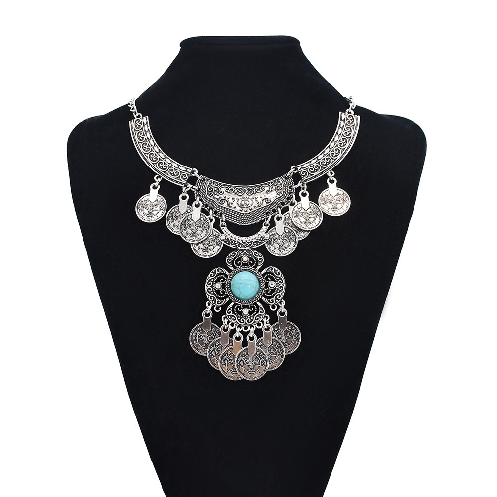 Women Accessories Nepal - Collana con ciondolo nappa con monete