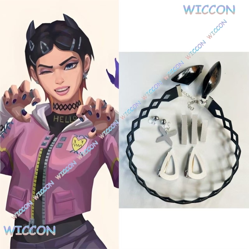 Women Accessories Earrings - Valorant Clove Clip Collare Orecchini a