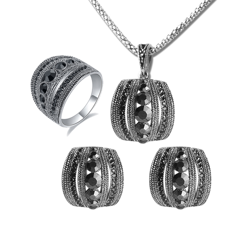 Women Jewelry Accessories For Black Dress - Taglia 6-10 Set di gioielli vintage
