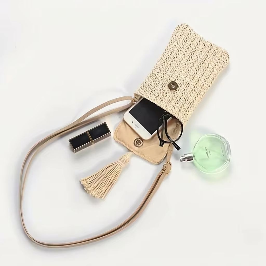 Women Accessories Pouch - Borsa a tracolla in paglia da