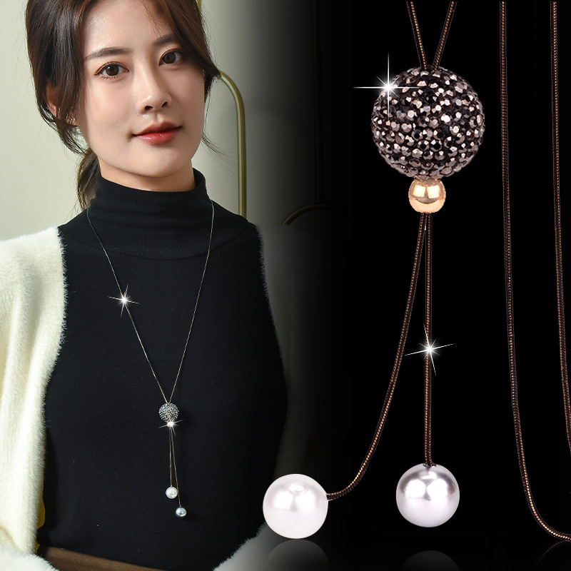 Collana lunga con sfera di cri - Women Jewelry Accessories For Black Dress recensione e prezzo