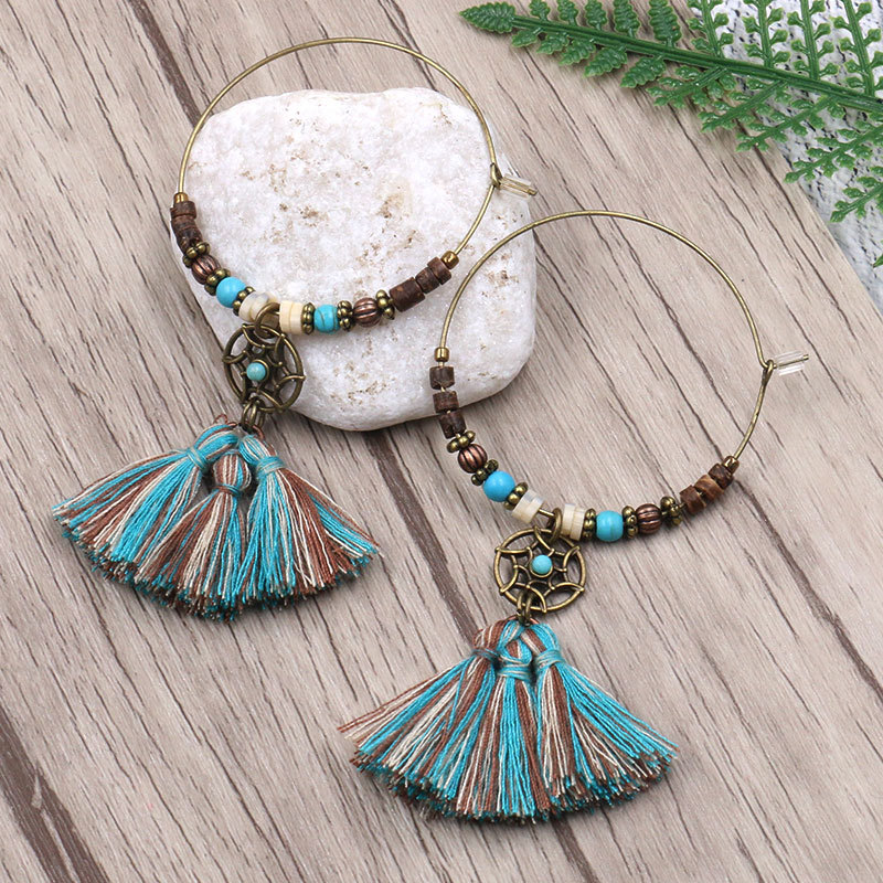 Orecchini a cerchio con penden - Tassel Earrings Boho recensione e prezzo