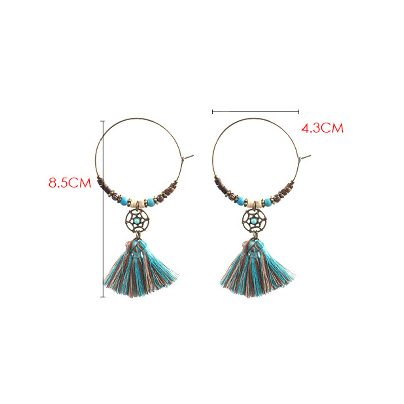 Orecchini a cerchio con penden - Tassel Earrings Boho recensione e prezzo