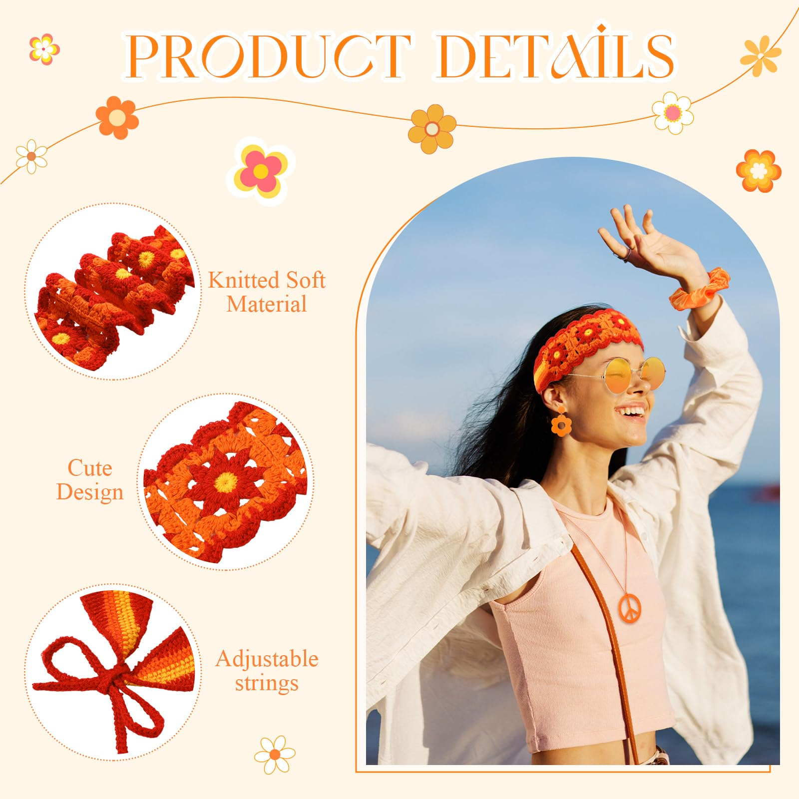 Set di 5 Accessori Hippie Anni - Women'S Accessories In The 60S recensione e prezzo
