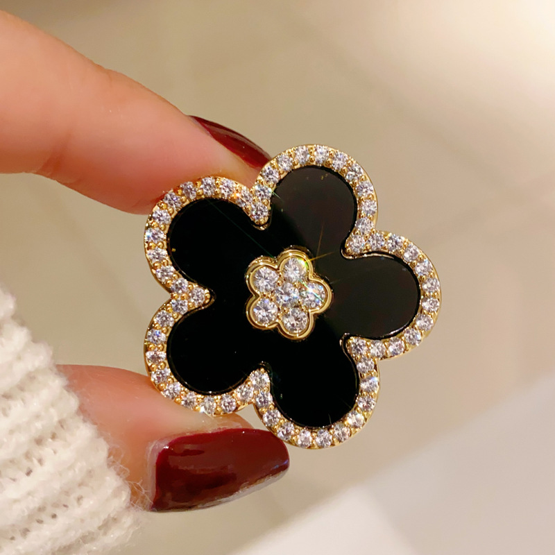 Spille con fiori neri per le d - Women Jewelry Accessories For Black Dress recensione e prezzo