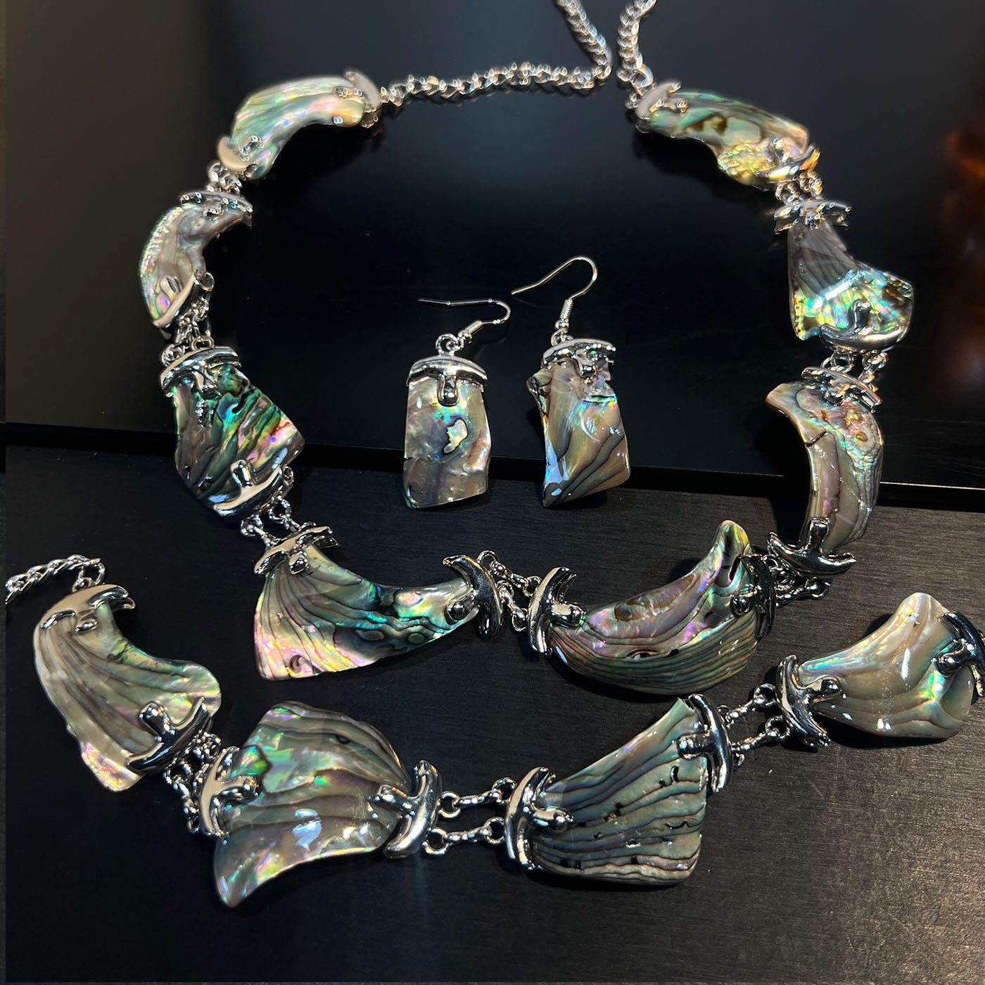 Set di gioielli Abalone bianco - Women Jewelry Accessories For Black Dress recensione e prezzo