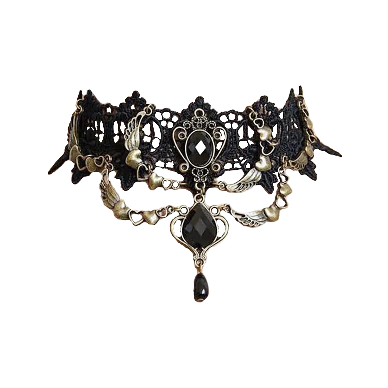 Collana Girocollo Gotica Nera  - Women Jewelry Accessories For Black Dress recensione e prezzo