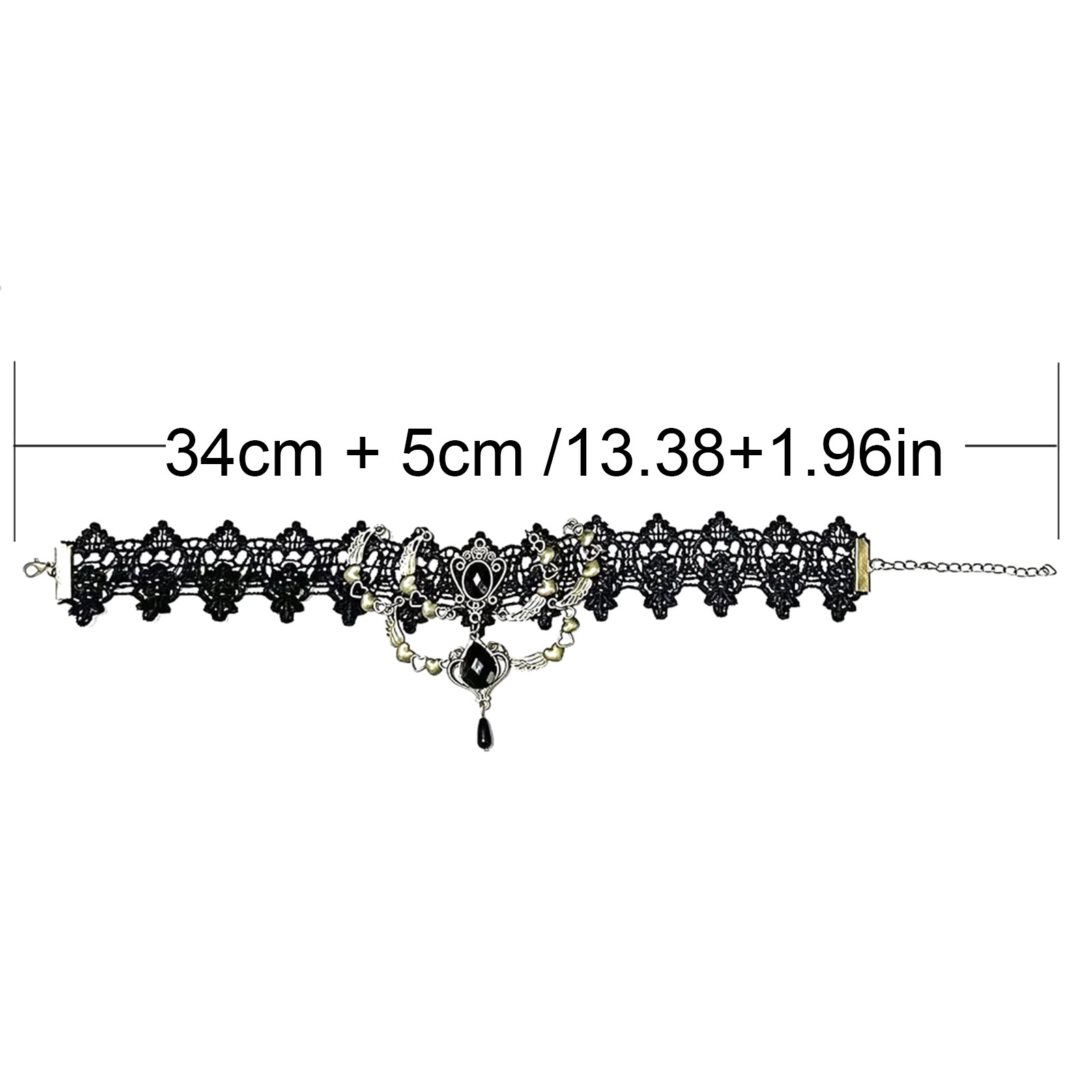 Collana Girocollo Gotica Nera  - Women Jewelry Accessories For Black Dress recensione e prezzo