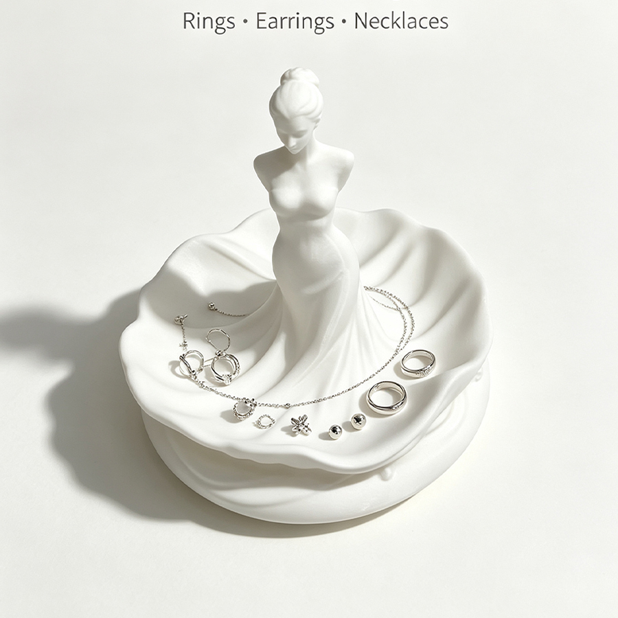 Vassoio portagioie bianco a fo - Women Accessories Store recensione e prezzo