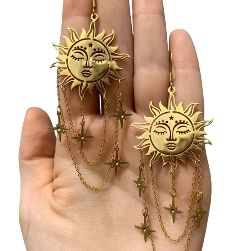Orecchini Pendenti con Sole Tr - Tassel Earrings Boho recensione e prezzo